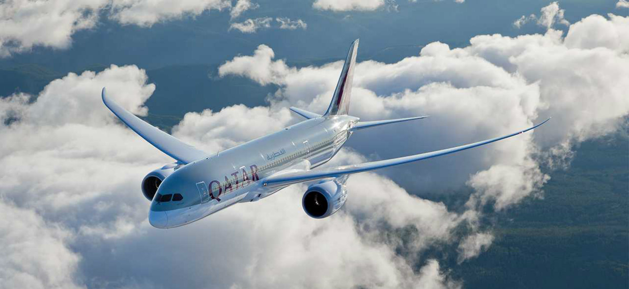 Qatar Airways A350 flying - Wayfarer