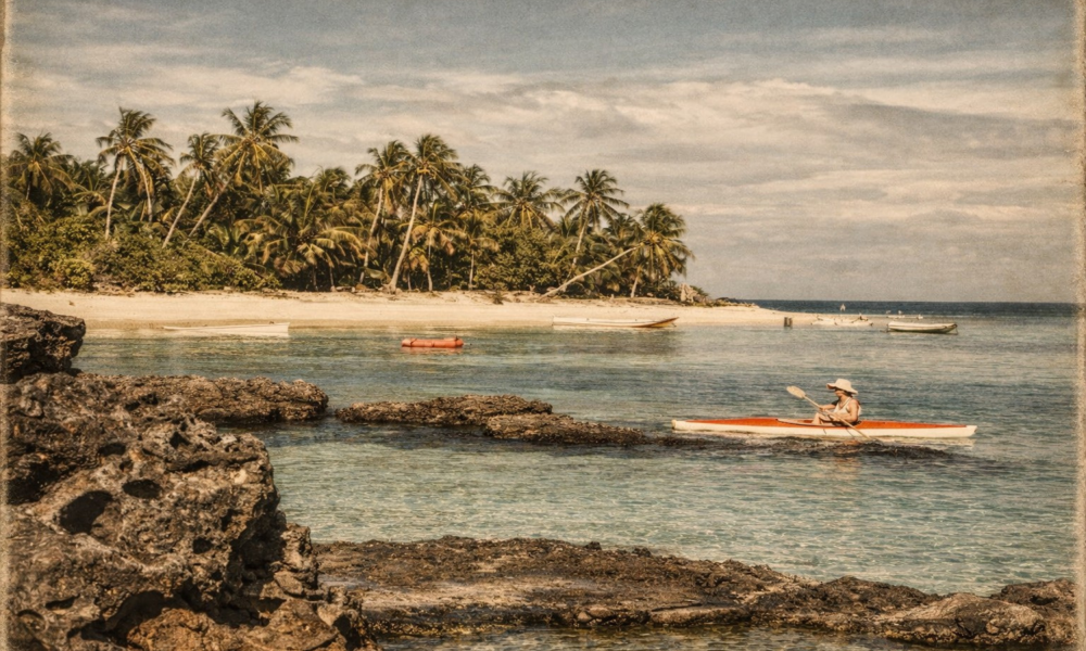 The island before the resort